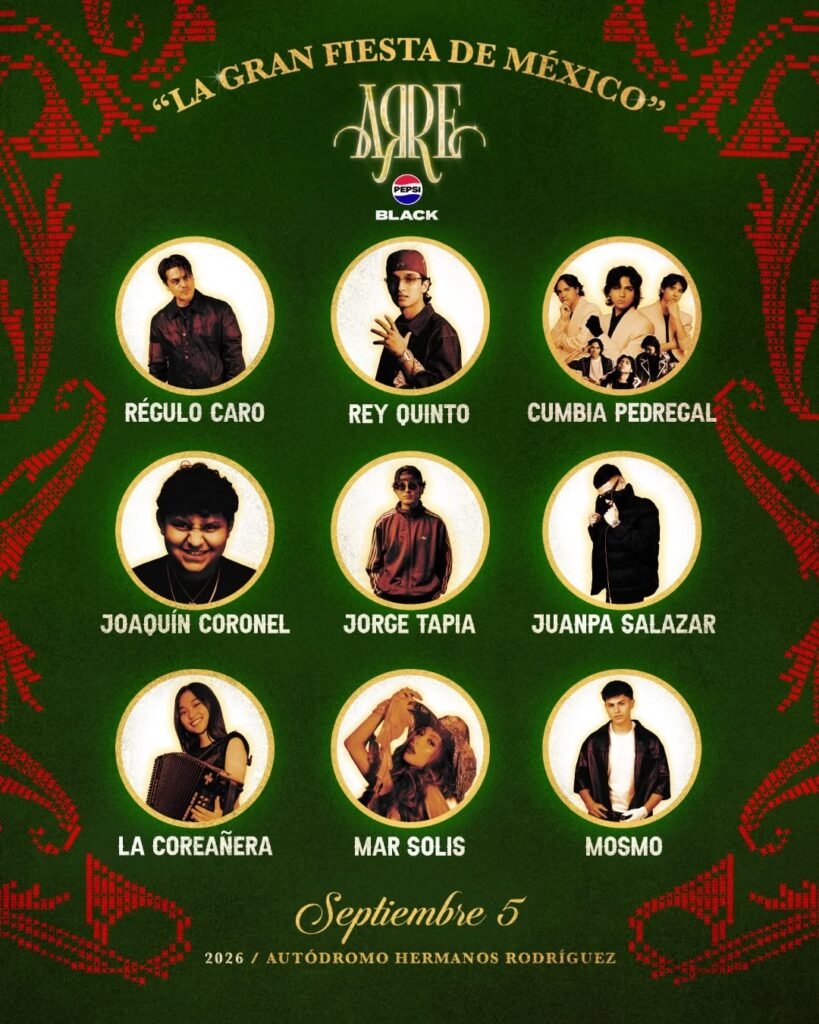 Artistas y canciones del Festival ARRE 2026 recomendadas por Explosión Visual