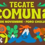 Cartel oficial de Tecate Comuna 2026 con el lineup del festival que se realizará el 28 de noviembre en el Foro Cholula, Puebla.